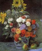 Pierre Renoir Mixed Flowers in an Earthenware Pot china oil painting artist